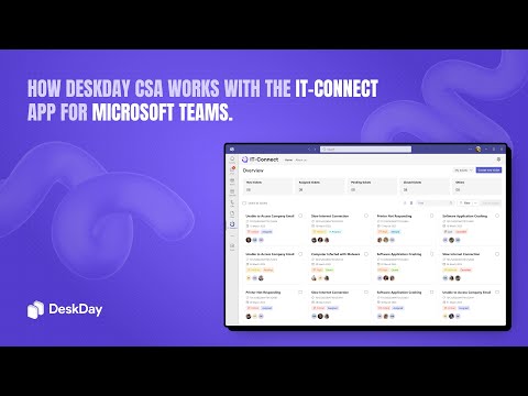 How DeskDay PSA works with the IT-Connect App for MS Teams Ticketing