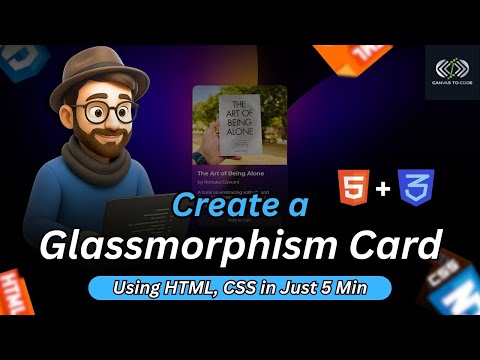 Create a Stunning Glassmorphism Card using HTML & CSS | Canvas to Code #html5  #css3 #cssprojects