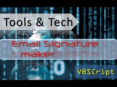 VBScript - Email Signature Generator