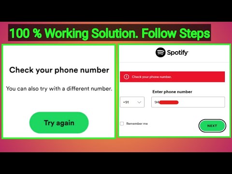 How to solve check phone number In spotify ? #1 Fully Solved