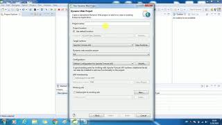 How to create dynamic web projects in Eclipse