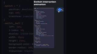 Switch Interaction Animation || html&css || #html #css #htmlshorts #shorts