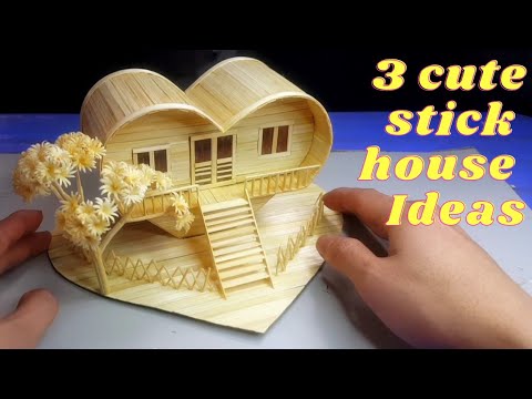 3 Cute Bamboo-stick House ideas for home decoration