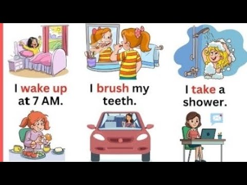 Daily routine sentences | Spoken English for kids | daily use English sentences| Learn English
