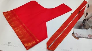 Beautiful blouse back neck design cutting and stitching #chindi designer 