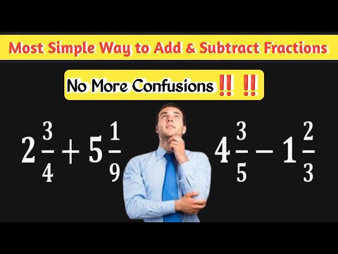 Most Simple Way to Add & Subtract Fractions | No LCM Confusion! Maths tricks