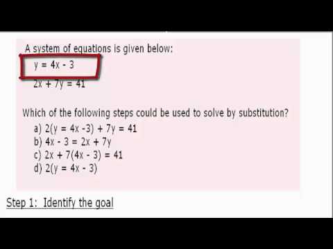 Math Question: Solving a system of equations question using substitution