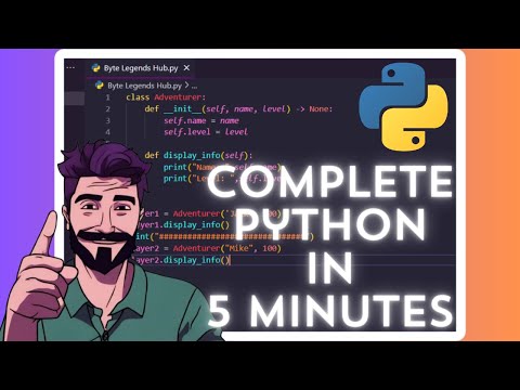 🐍 LEARN PYTHON UNDER 5 MINUTES !!!😱🚀💻 #python #coding #programming