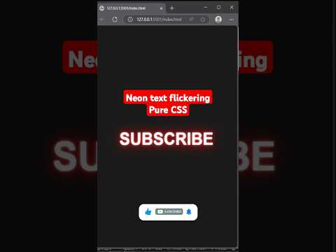 CSS Neon Text Flicker Effect (No JS!)  #coding #css #css3  #webdesign