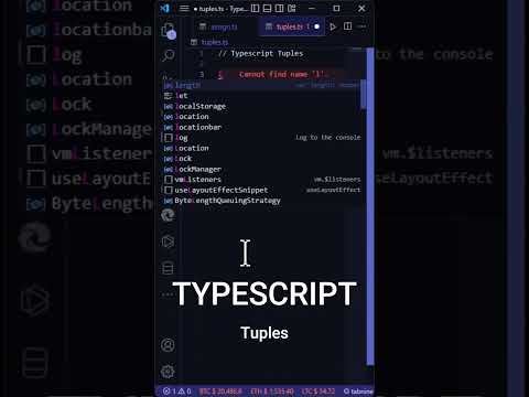 Typescript Tuples  #shorts