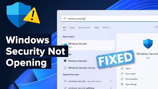 Fix Windows Security Not Opening in Windows 11 #windowssecurity #windowstips #WindowsFix
