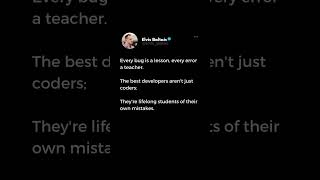 Learn from mistakes #buildinpublic #developer #computerprogrammer #softwaredev #softwareengineer