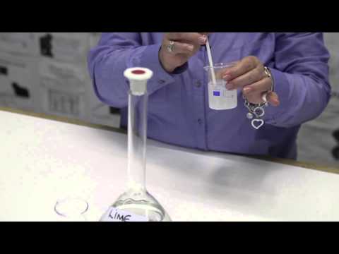 CO₂ test with lime water (Afrikaans)