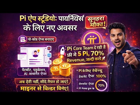 🔥 Pi Core Team is giving away FREE 5 Pi 😱 | 70% Revenue | Pi App Studio Big News 2026