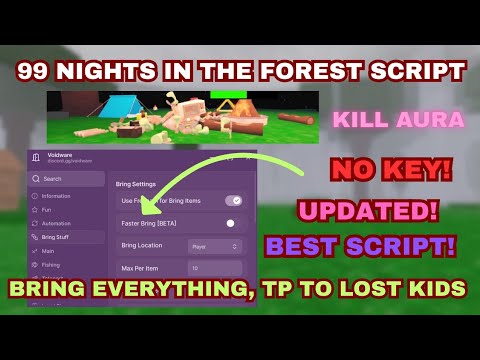 [🖌️] New UPD 99 Nights In The Forest (Roblox) SCRIPT Bring All Items *No Key* Auto Win, Kill Aura