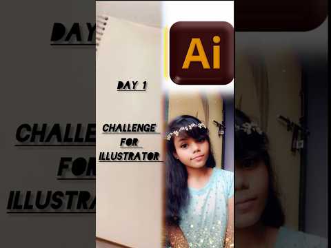 day 1 challenge for illustrator with me 😊❤️ #illustration #illustrator #illustratortutorials