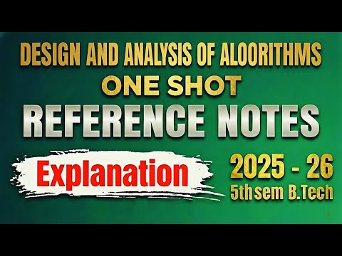 DAA One Shot | 20 Minutes Revision | AKTU | BCS503 