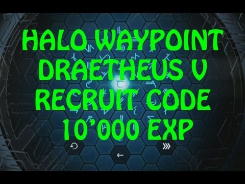 Halo Waypoint / Spartan Assault - Draetheus V Code: Recruit - Unlock 10'000 EXP