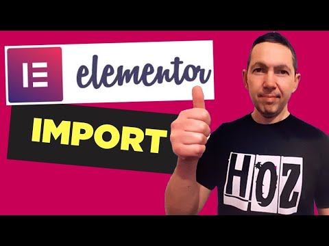 Elementor Import Page Template Tutorial