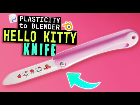 How to 3D Model Hello Kitty Knife in Plasticity | Tutorial #47