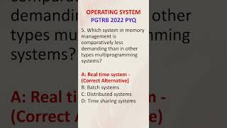 PGTRB 2022 PYQ #pgtrbcs #trbcse #ugcnetcs