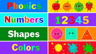 Preschool Learning Videos for 3 Year Olds 🌟🎨 Best Learn ABC, 123, Colors & Shapes | Monkey Junior
