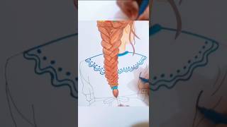Girl Colour Drawing || Girl Drawing || #shorts #drawing #viral #art #trending