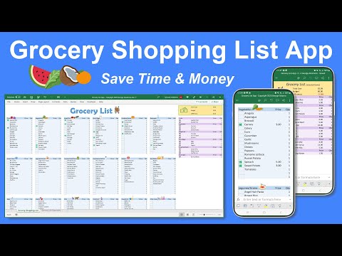 🍉Grocery Shopping List App: Add Prices, Compare to Budget, Save Time and Money: iPhone / Android🍓