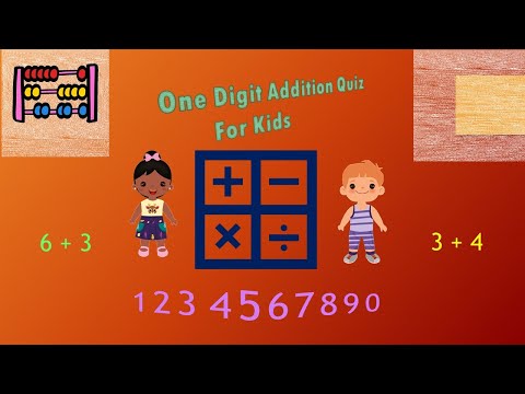 One Digit Addition For Kids | Quiz Time | Kidz Korner Creative Learning | Mental Math Quiz For Kids