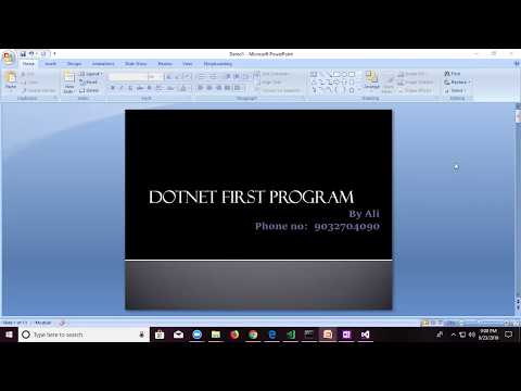 Dotnet FirstProgram