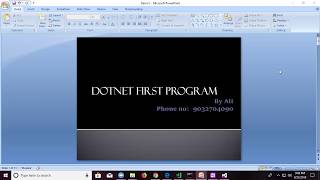 Dotnet FirstProgram