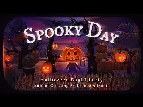Animal Crossing Halloween vibes🎃Spooky and Cute Halloween Music Playlist + Ambient – 2 Hours🐈‍⬛🍭