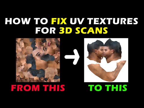Fix UV map and textures for 3D scans - Recreate proper UV map and textures from 3D scans - Cinema 4D