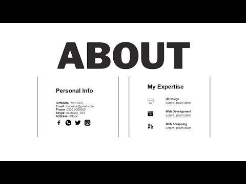 Building a Personal Portfolio Website About Page with HTML and CSS - Beginner Tutorial