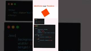 @keyframes and transform in css #css #csstricks #coding