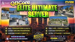Best QBCore Server for Sale | Latest FiveM Elite Ultimate Server🔥| 700+ Cars, 300+ FiveM Scripts