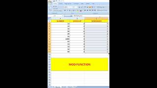 MOD function in excel #excel #excel shortcuts #office #excel tricks#excel tips#text formula