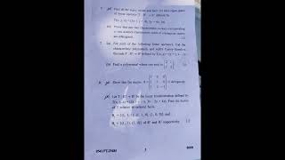Linear algebra (maths) || B.A/B.sc-3( semester 6) ||2023 Question paper||Punjab university
