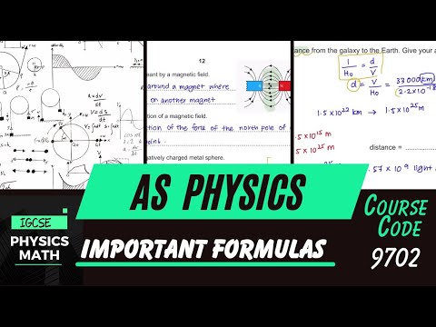 AS Physics 9702 Important Formulas and Derivations | Cambridge International Physics Tips for Paper