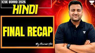 One Last Revision | HINDI | Section A & B ICSE Class 10 |