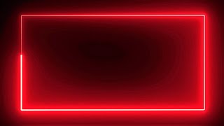 Neon Lights rectangle frame animated loop background, Neon Border video, Free Motion Background  #11