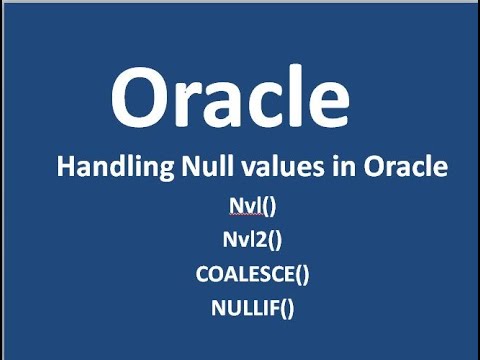 Null Functions in Oracle SQL