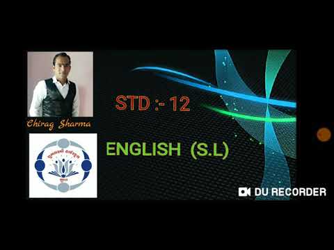 STD : 12 / ENGLISH / UNIT - 3 / READ :1 / MANAGE YOUR STRESS... (PART - 1)