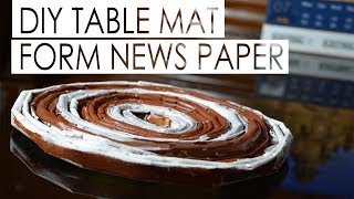 How To Make Table Mat From Old News Paper -  DIY Decoration