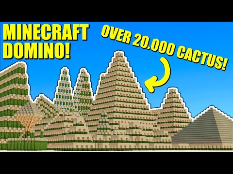 The Biggest Minecraft Cactus Domino Ever Made! (20.000+ Cactus)