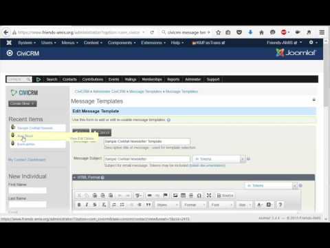 How to Use a Message Template in civiCRM