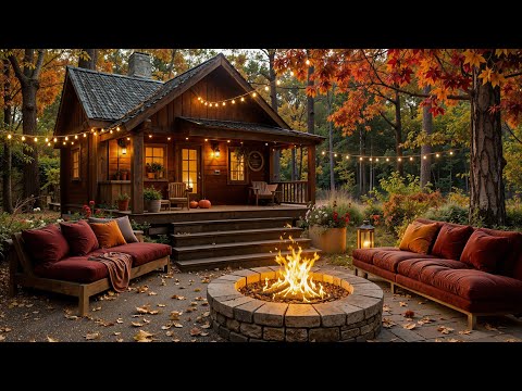 Autumn Cabin Jazz by the Firelight | Cozy Jazz Music for Relaxing, Reading & Calm Focus