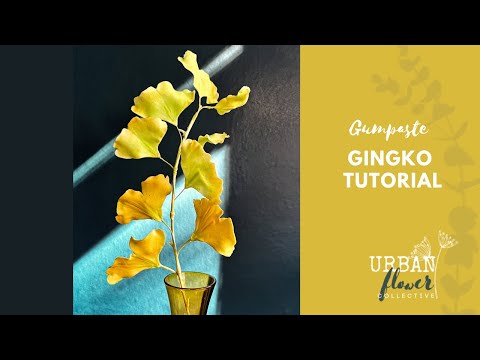 How to make a gumpaste / flower paste /sugar Gingko leaf - a step by step tutorial