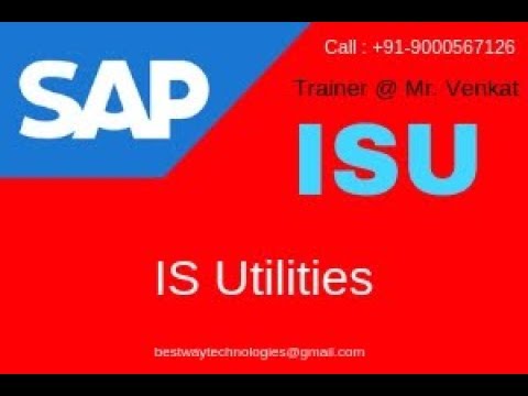 SAP ISU Online training in Hyderabad | Bangalore | India | SAP IS Utilities training Videos