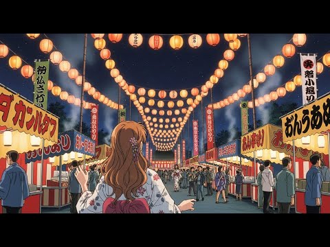 A Night of a Thousand Lanterns 🏮 | The Village Festival | 90s Anime ASMR